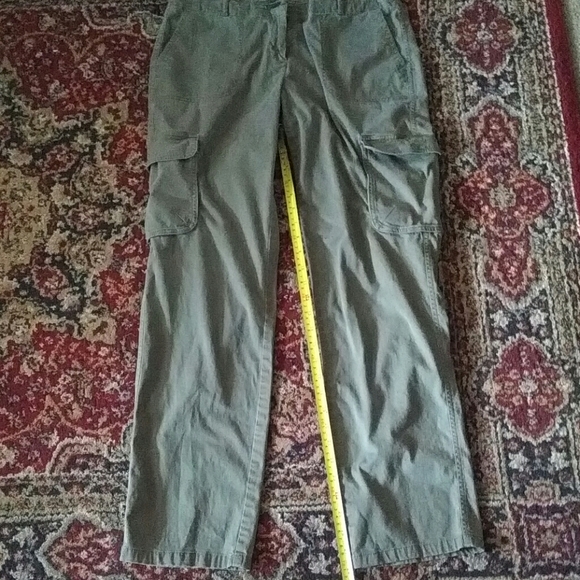 J Jill Cotton Cargo Pant Green - Picture 4 of 7